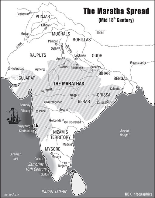 Map of the Maratha Empire